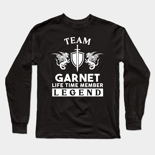 Garnet Name T Shirt - Garnet Life Time Member Legend Gift Item Tee Long Sleeve T-Shirt by unendurableslemp118